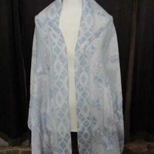 Simply Noelle Scarf/Shawl Light Blues NWT